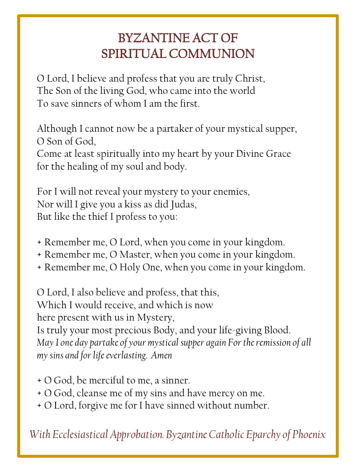 Act of Spiritual Communion